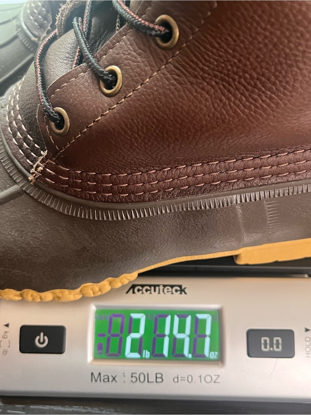 LL Bean Maine Hunting Boots Womens 7 Lace Up Gortex Lined Leather Rubber Classic - Picture 12 of 12